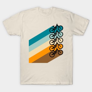 Retro Rainbow Mountain Bike T-Shirt